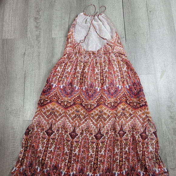 Banana Republic Ramie Backless Maxi Dress Paisley Print - Picture 6 of 8